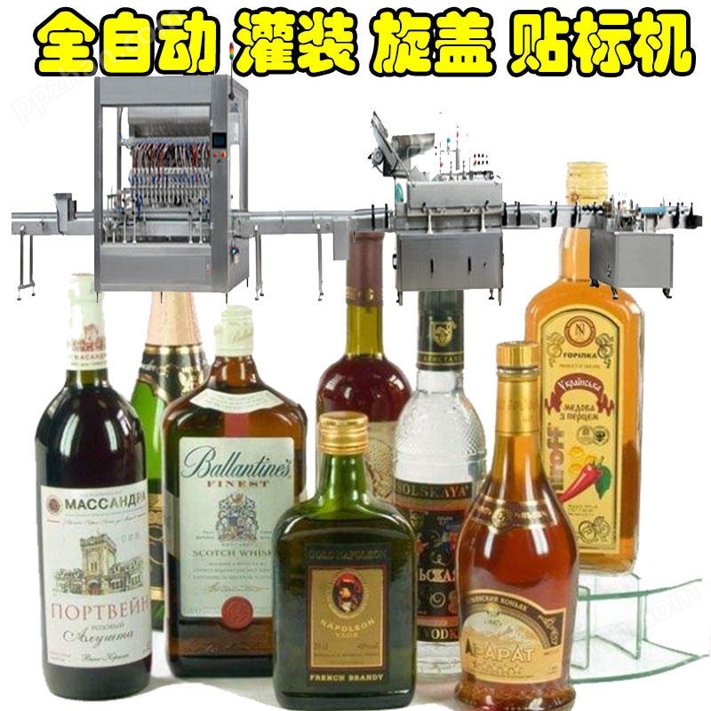 明江MJ74455源头工厂灌装生产线白酒全自动酒类灌装机葡萄红酒白酒类灌装机