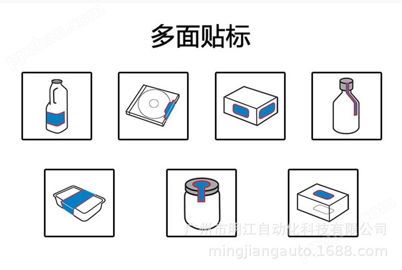 全自动平面贴标机 彩盒餐盒纸盒胶袋全自动纸箱平面贴标机示例图4